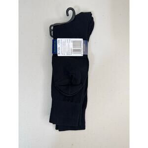 VTG Polo Ralph Lauren 2-Pack Black Cotton Blend Dress Socks RL Bear Logo 10-13